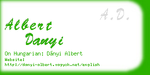 albert danyi business card